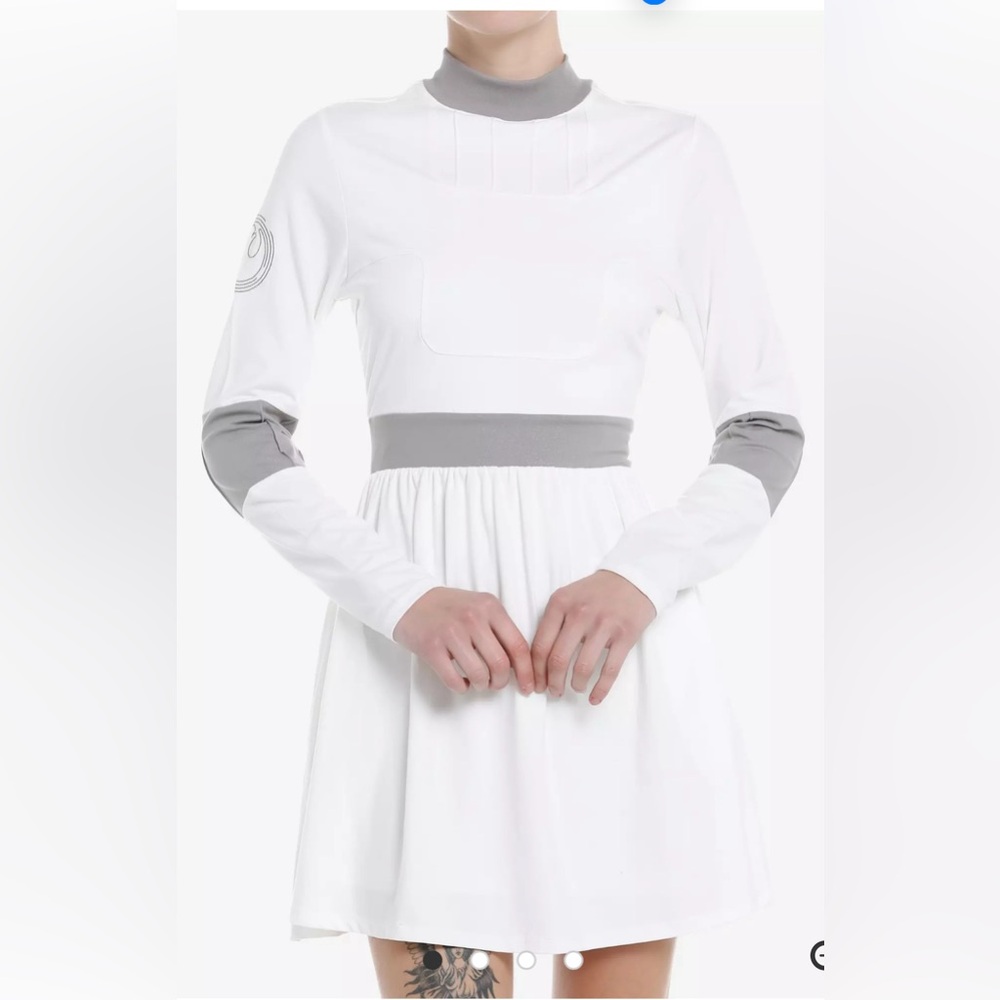 Her Universe White and Gray Dress